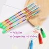 Cute Student Stacker Pen Stationery Kids Art Oil Pastel Crayon Pencils Painting Pen Graffiti