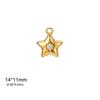 2Pcs Love Star Shell Pendant Stainless Steel Summer Diy Necklace Earrings Bracelet Jewelry Making Accessories