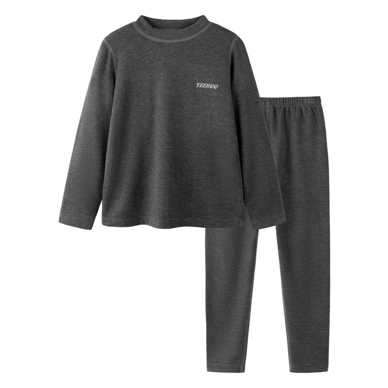 YEEHOO Kids  Wool Silk Thickened Thermal Underwear Set 130