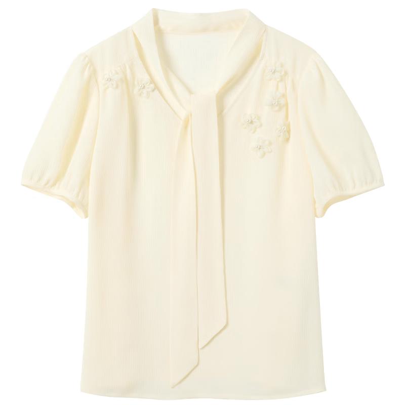 Sancai Plus Size 3D Floral Chiffon Blouse XXXL