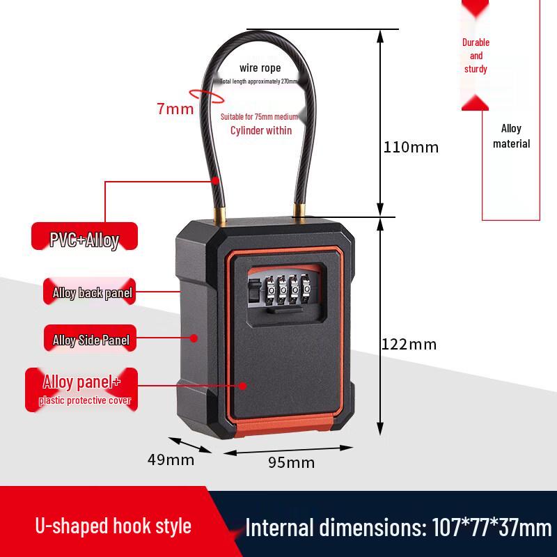 Aokewen Soft Hook Metal Password Key Box