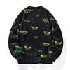 New Men's Sweatshirt Spring Autumn Casual Versatile Young Handsome Pullover Round Neck Printed Long-sleeved T-shirt