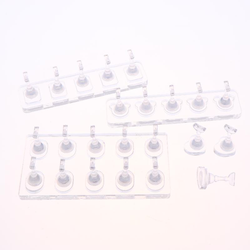 1 Set Non-Magnetic Nail Display Acrylic Nail Display Stand Tips Holder Nail Practice Stand Fingernail Diy Manicure Stand Tools