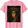 Medusa Kaugummi Feministin Griechische Mythologie Halloween T-Shirt Mythisches Monster Schlangenhaar Gorgone Lustig Fantasy Ästhetik Kleidung