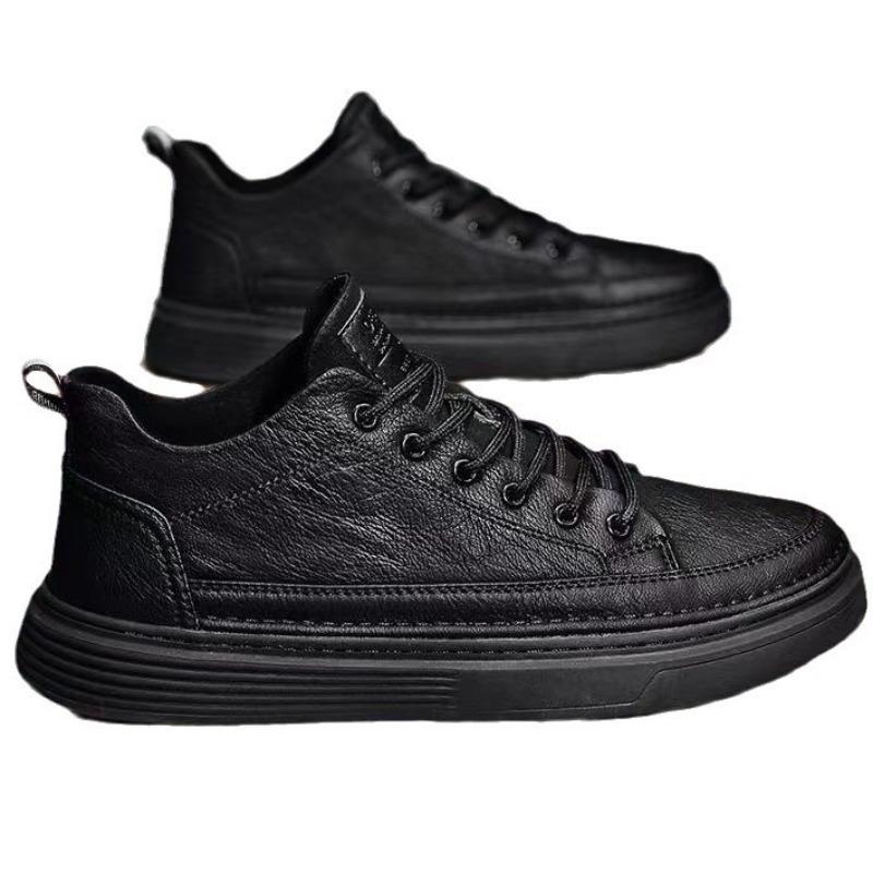 Men's Sneakers Spring Fashion Casual Shoes for Men Soft Comfortable Walking Shoes Non-slip Black Men's Leather Shoes zapatillas