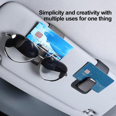 Multifunctional Car Glasses Holder Auto Sun Visor Sunglasses Clip Card Ticket Holder Stand Fastener Car Accessories