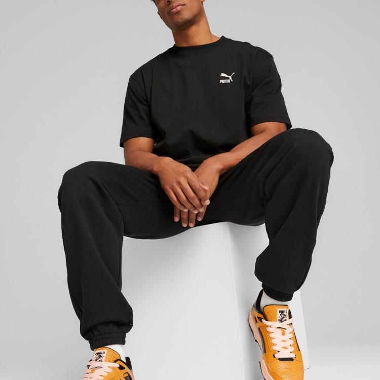 Puma X Staple Kollaboration American Vintage Regular Fit Tai Chi Print Rundhals Kurzarm T-Shirt Unisex Oberteile Schwarz 620702-01