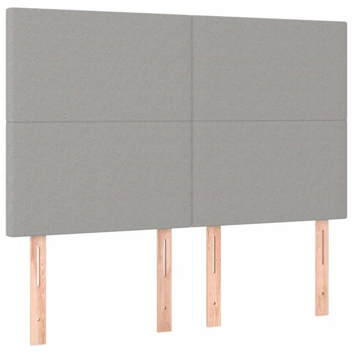 VidaXL Bed Frame with Headboard Light Grey 140x200 Cm3124895