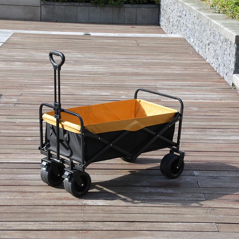 Outdoor Folding Camping Cart with Tank Wheels