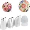 3-Piece Austin Rose Petal Piping Tips: 124K, 125K, 126K for Cream Decoration