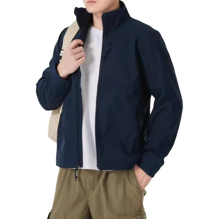 Timberland Stand Collar Casual Windbreaker Fashion Sports Jacket Men Jacket Blue A6AU4-433