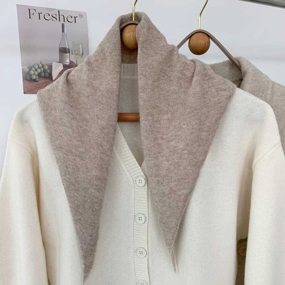 

Однотонный многофункциональный вязаный шарф осенне-зимний треугольный шарф косынка термошаль вязаный шарф шарф для лица 95*33cm