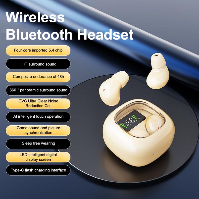 Wireless Sleep Earphone Mini Invisible Bluetooth-Compatible Earphones In Ear Sleep Earbuds Noise Reduction Game Call Headphones