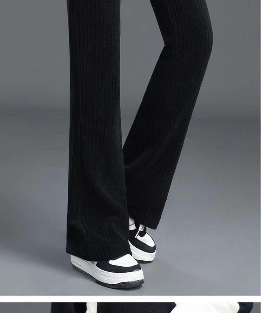 Women's High-Waisted Velvet Chenille Harem Sweatpants - Slim, Warm, Casual, Autumn/Winter