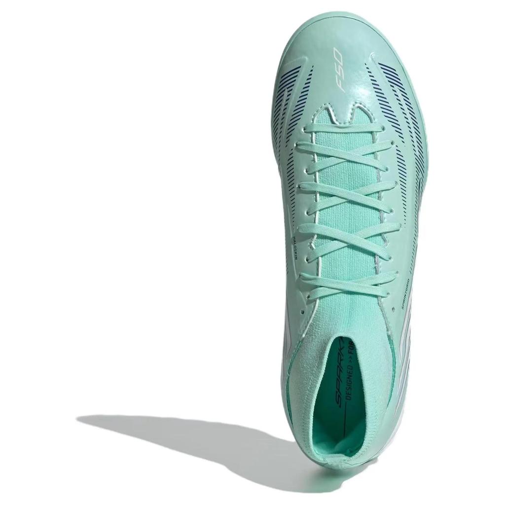 Adidas F50 Soccer Shoes Women's Mid-top Mint Green / Cloud White / Sun Purple (Unisex) Soccer Shoes KI1023