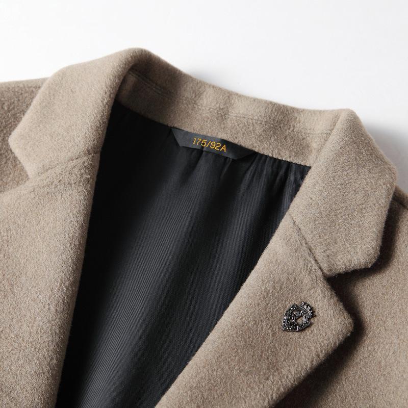 Autumn and Winter Handmade Double-sided Single West Middle-aged and Young People Solid Color Business Wool Suit Jacket