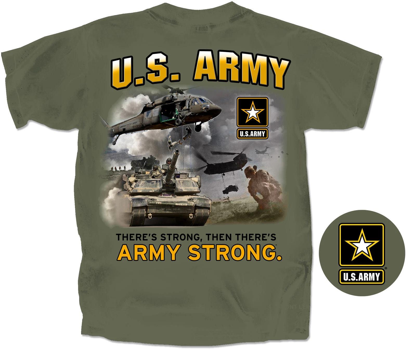 United States Army Strong Tee Military Green T Shirt XL