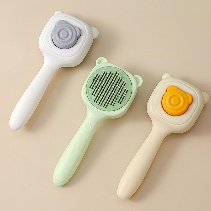 New Cat Needle Comb Bear Ear Pet Comb Hair Removal and Knot Comb Fashion Dog Cleaning Beauty Cat Comb Pet Supplies