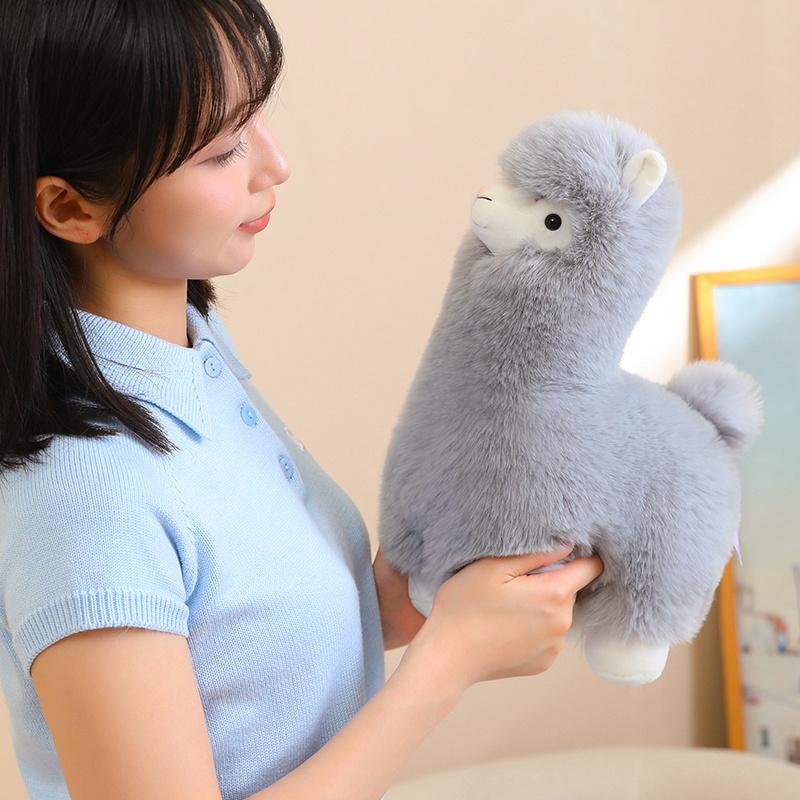 25/35cm Velvet Alpaca Plush Toy Soft And Comfortable Alpaca Doll Hug Pillow Standing Posture Sheep Soft Stuffed Animal Doll