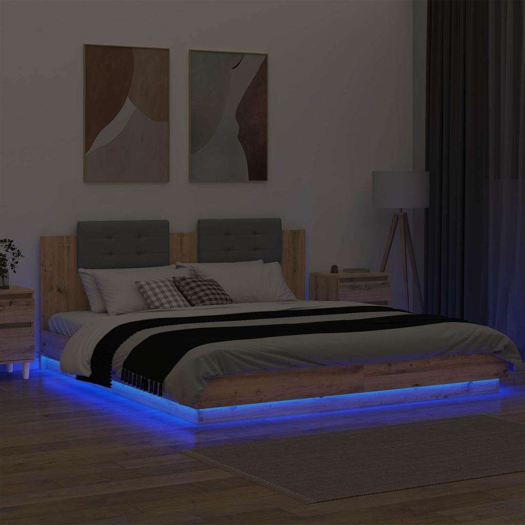 Artisan Oak Bed Frame with Headboard 180 x 200 cm