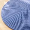 4 Stück Blaue Rattan-Tischsets 30 x 45 cm Weiden-Tischsets Boho Geflochtene Tischsets Esstisch
