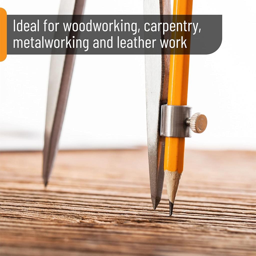 Mr. Pen- Professional Compass for Woodworking, 8 Inch Compass with Wing
