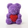 Fiore di schiuma da 40 cm PE Orso di rosa che tiene l'orso del cuore Qixi Regalo di compleanno di San Valentino