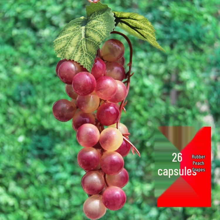 Large Grape Leaf Vine Decoration - Fake Fruit String for Wall, Ceiling, or Pipe with Green Tree Leaves