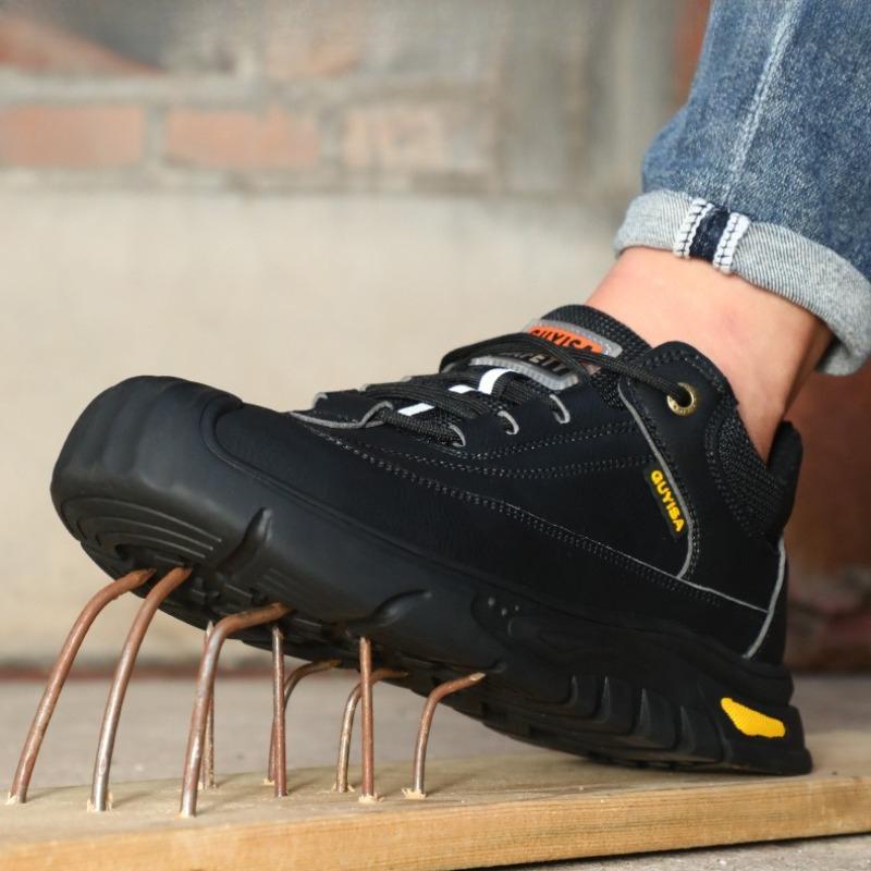 Fashion New Men Work Safety Boots Steel Toe Safety Shoes Puncture Proof Working Shoes Male Outdoor Rubber Security Boots Man Sneakers