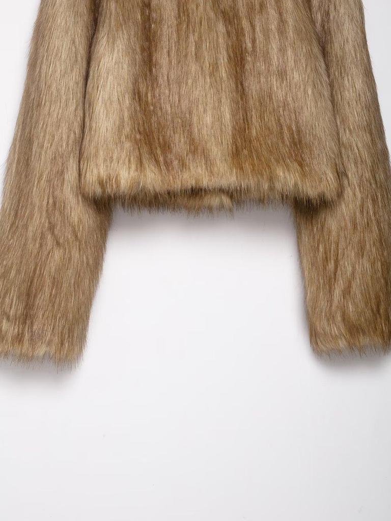 European & American Women's Faux Fur Short Jacket - Fashionable & Casual