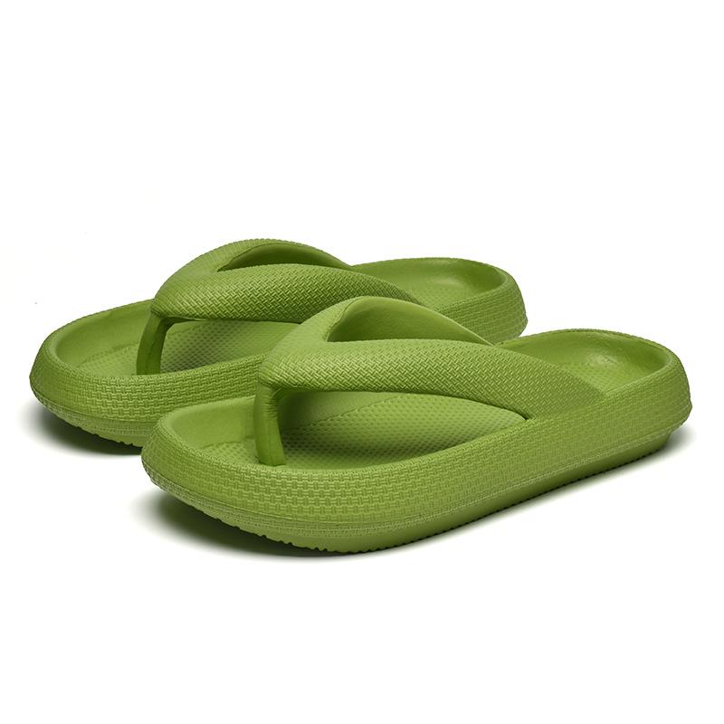 Unisex Thick-Soled Summer Flip-Flops: Breathable, Non-Slip, Soft Sole