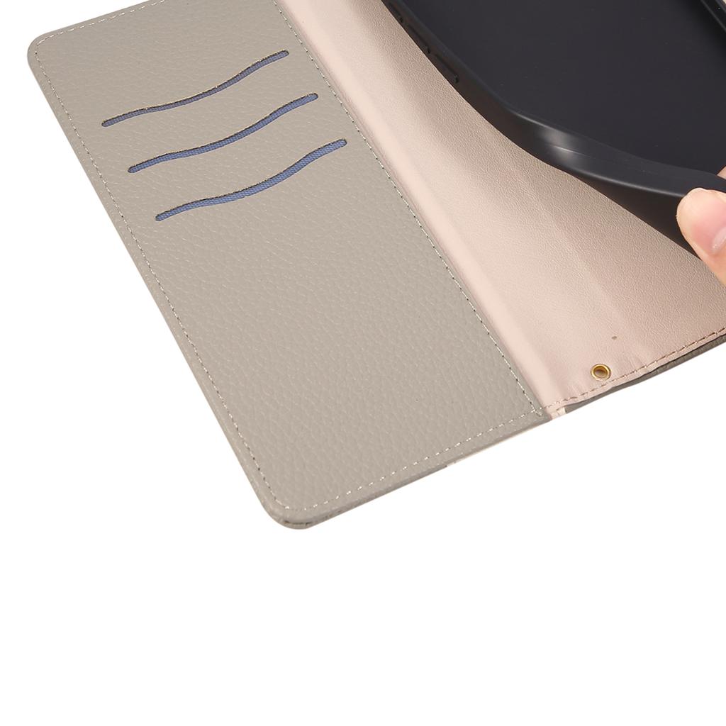 For Samsung Galaxy S25 FE Case Zipper Wallet Color Splicing TPU PU Leather Flip Phone Cover with Strap