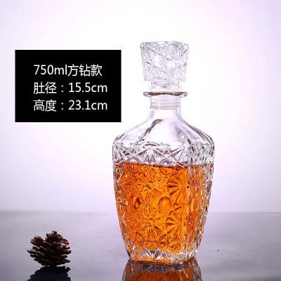 250-1000ml Bottiglia di Vetro Trasparente di Alta Qualità Dispenser per Whisky Bottiglia Creativa per Vino Rosso per Liquori Scotch Bourbon