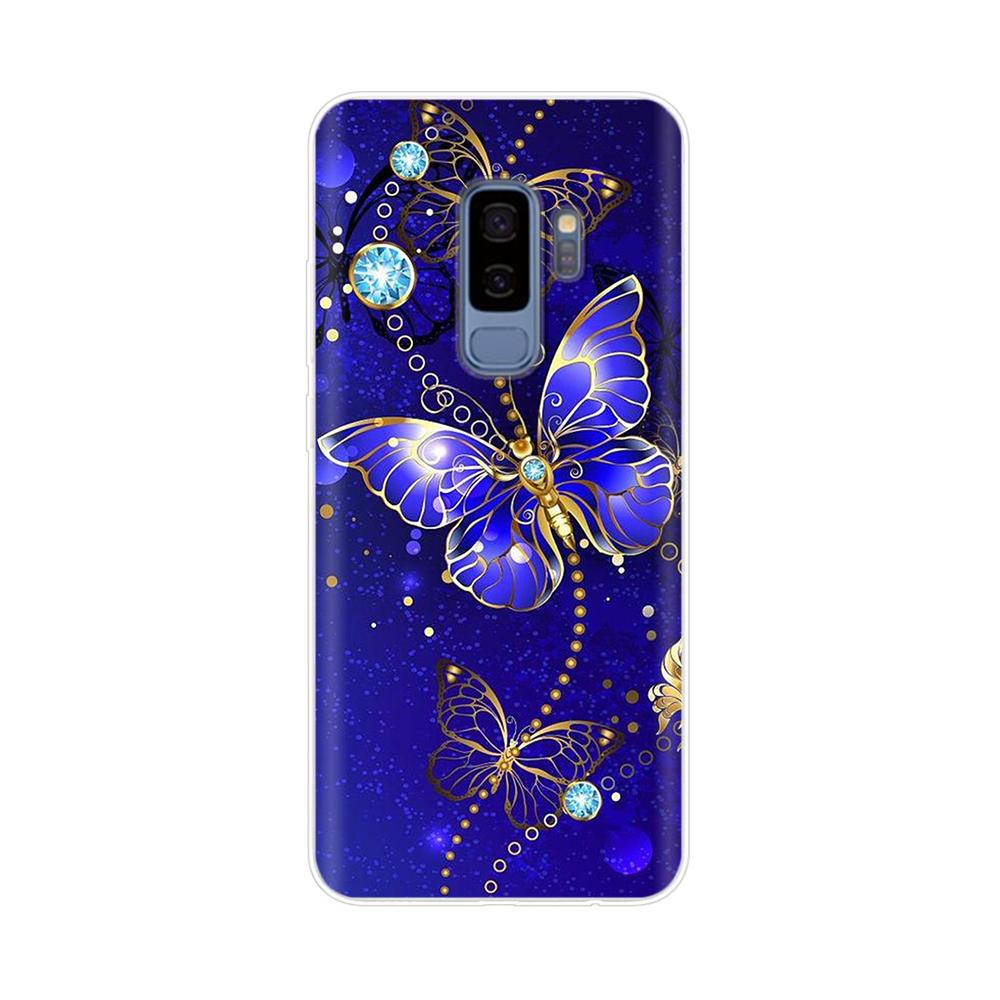 For Samsung Galaxy S9 Plus Phone Case Pretty Butterfly Pattern Soft Slim TPU Clear Silicone Cover For Samsung Galaxy S9 S9+ S 9
