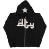 Unisex Gothic Harajuku Y2K Kawaii Zipper Hoodie - Dark Style Hip Hop Casual Jacket Sweatshirt