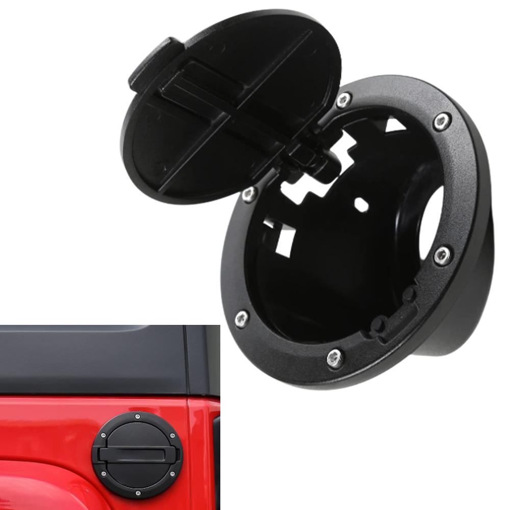 Aluminium Car Gas Cap Fuel Filler Tank Cover For Jeep Wrangler JK JKU 2/4Doors 2007 2008 2009 2010 2011 2012 2013 2014 2015-2018