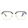 Retro Metal Square Frame Men's Reading Glasses with Anti-Blue Light, Anti-Fatigue, No Glare, and Comfortable for Long Wear. Ideal for the Elderly.
