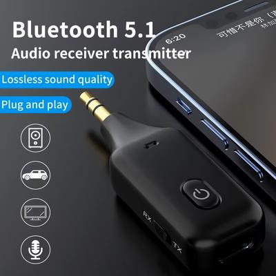 3 In 1 Receiver Transmitter With Type-C Fast Charger Bluetooth-Compatible 5.1 3.5MM AUX Adapter For Car TV Computer Headphone
