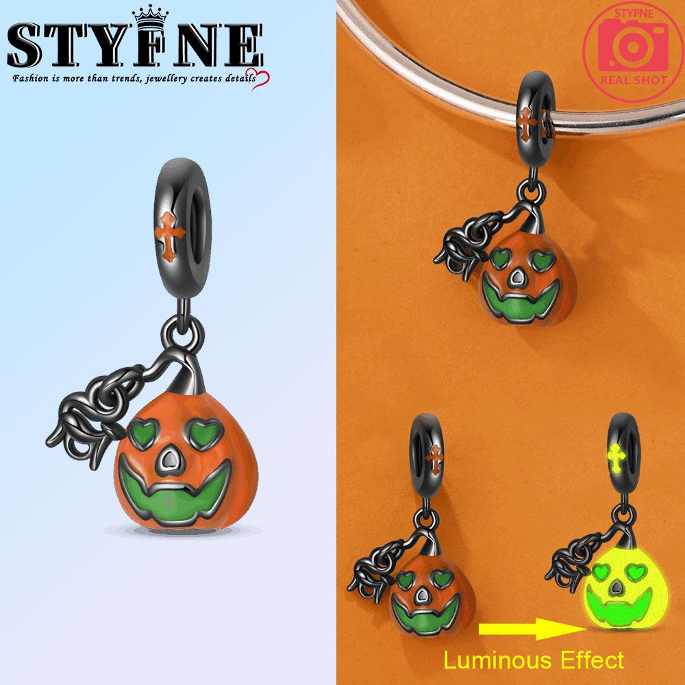 Copper Halloween Black Magic Hat Spider Bat Skull Charms Beads Pendant For Original Bracelet Woman Girl Jewelry