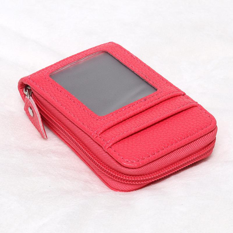 Multi-Color Anti-Theft Zipper Card Holder Wallet