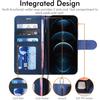 (Blue)  iPhone 12 Pro Max PU Leather Wallet Case, Flip Protective Case Cover with Wallet Card Holder, Stand and Wrist Strap with Magnetic Closure