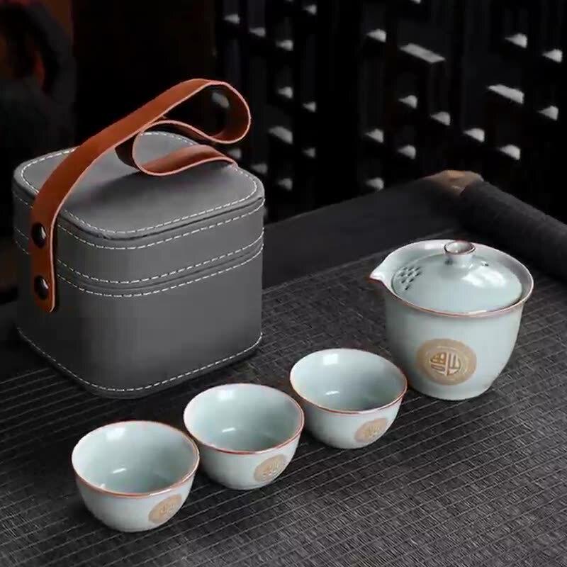 Shangqi Jinfu Portable Ceramic Tea Set