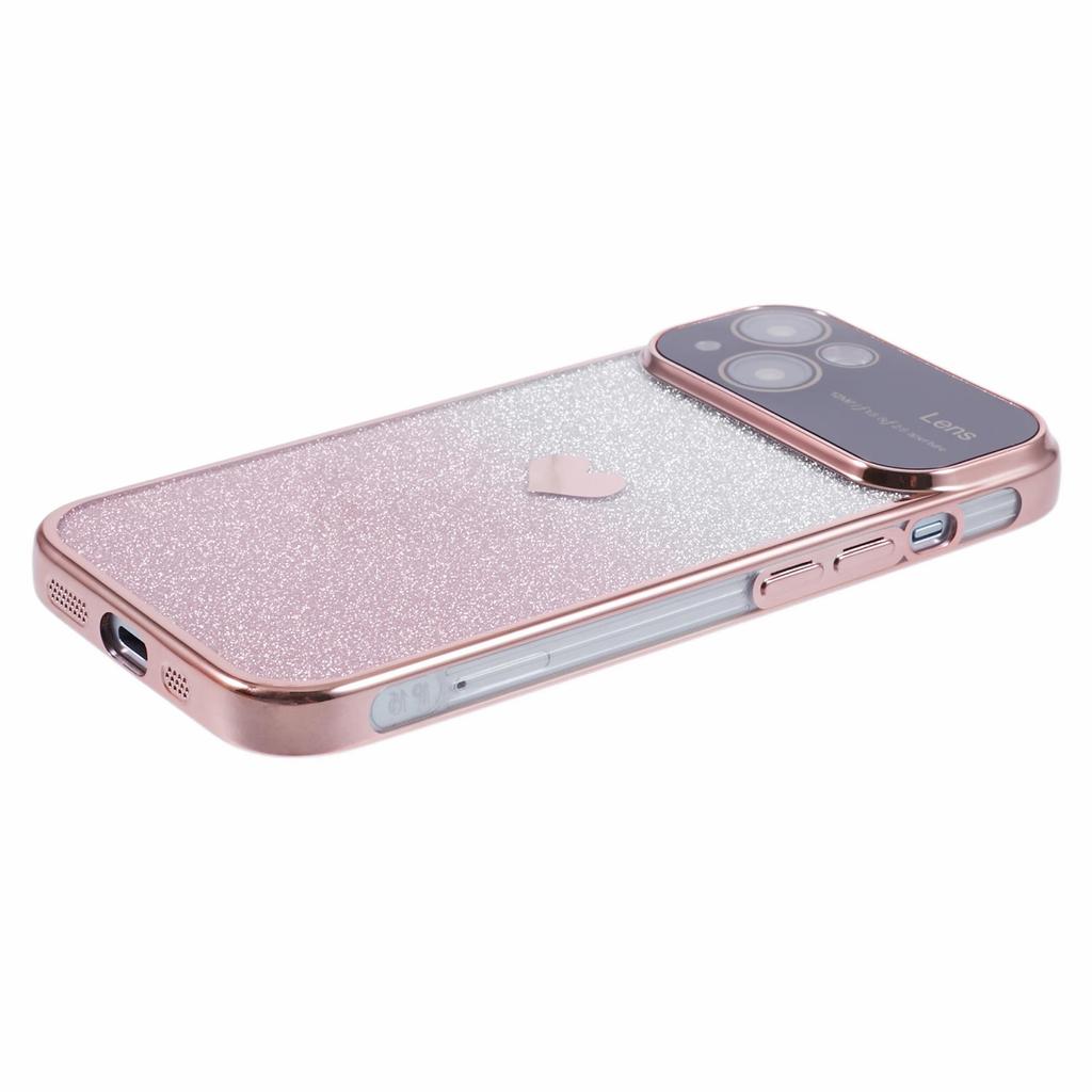 For iPhone 15 TPU Case Sparkly Glitter Electroplating Edge Phone Cover