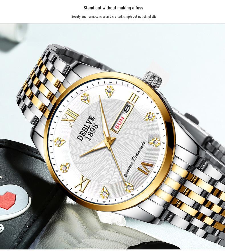 Men's High-End Waterproof Luminous Watch with Automatic Movement and Calendar