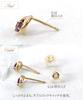 Barzaz Amethyst Earrings in 18K Yellow Gold for Natural February Droplet Design Women, Stone, Birthstone,