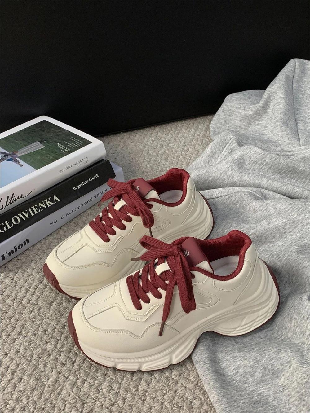 

Модные кроссовки на шнуровке для женщин, дизайнерская роскошная вулканизированная обувь, повседневная обувь для ежедневной носки, высокое качество, тренды 2025, 39, женская обувь 40