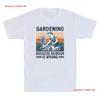 Gardening Because Murder Is Wrong Funny Plant Lover Joke Vintage Mens T Shirt Vintage Washed Graphic Casual Comfortable Unisex