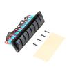 8 Gang Marine Boat Rocker Switch Panel, 12V 24V Waterproof RV LED Switch Panel for Car Truck Marine Boat, On Off Toggle