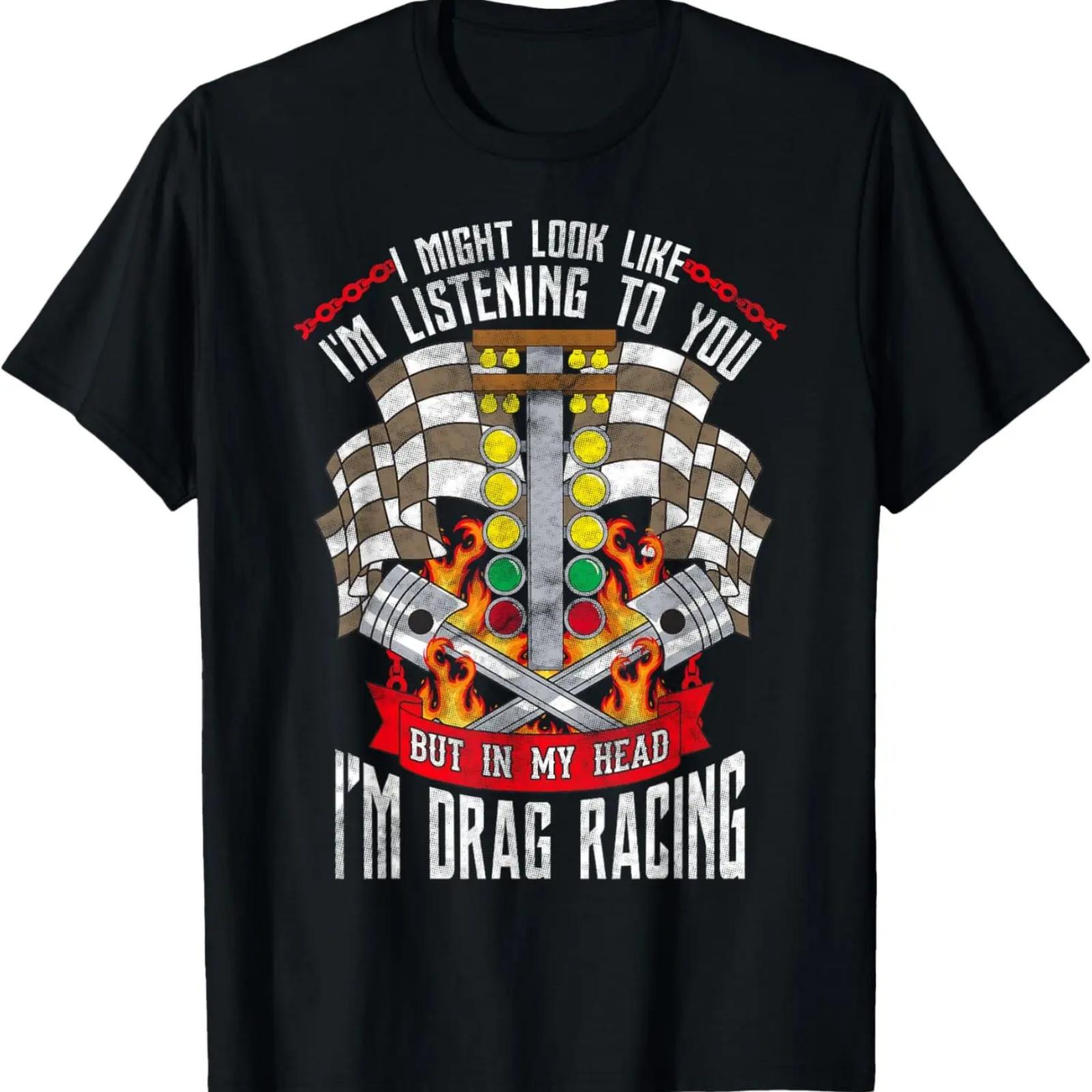 

In My Head I m Drag Racing Funny Car T-Shirt XXXXXL чёрный