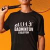 Badminton Evolution T-Shirt Outdoor Gaming Shirts Gift for Him Gift for Her Sports Lover Birthday GifT-Shirt Evolution of Badminton Dad Tee